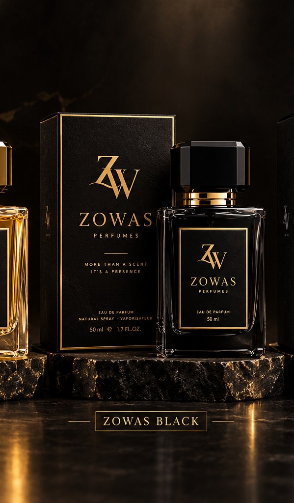 ZOWAS Black perfume concept image